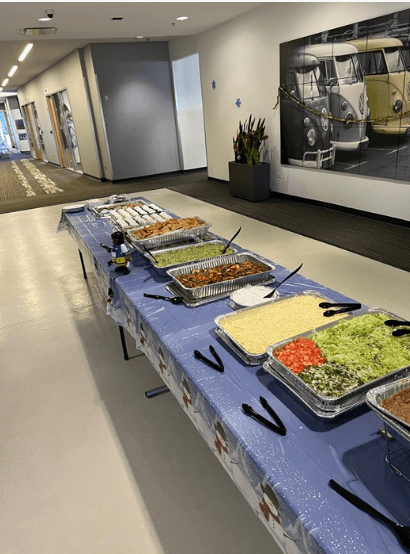 Tacos El Norte catering setup 2